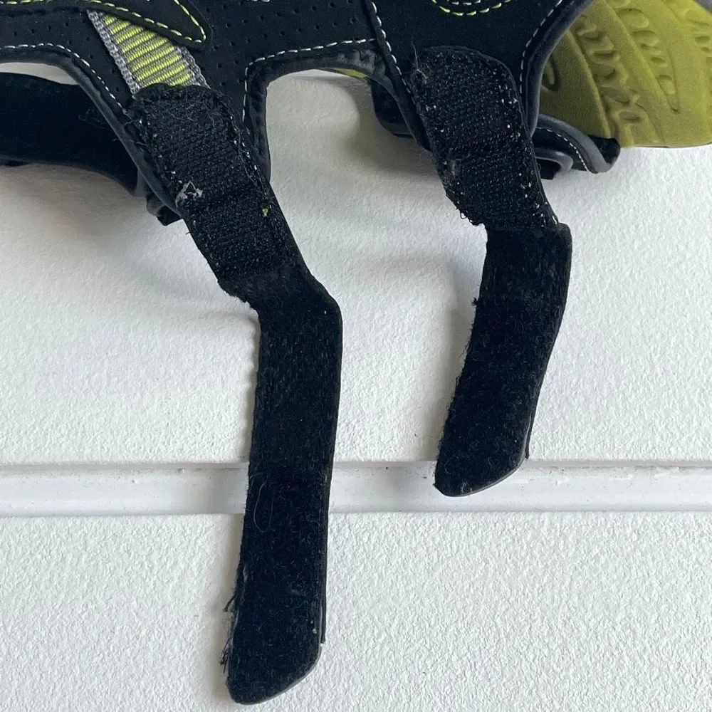 Khombu Boy's Black Green Adjustable Strap Outdoor Sporty Sandals Size 2